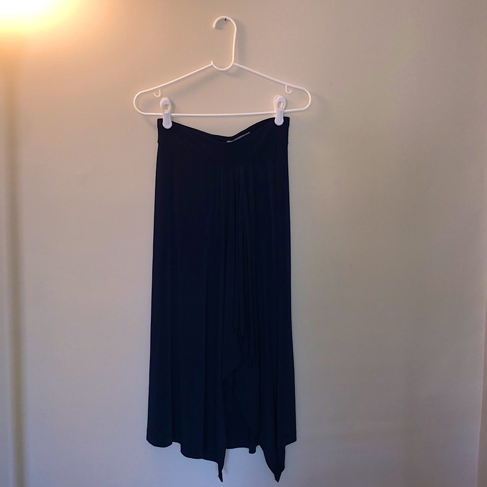 MICHAEL Michael Kors Navy Long Draped Skirt